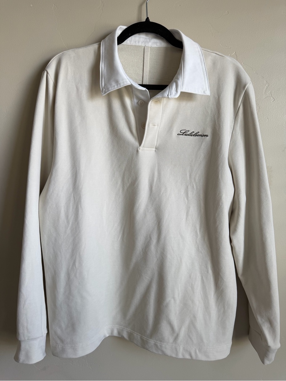 Men’s Lululemon Long Sleeve Embroidered Rugby Tee Size Small
